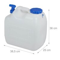 relaxdays Wasserkanister 23,0 l, 1 St.
