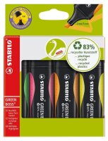 STABILO GREEN BOSS Textmarker farbsortiert, 4 St.