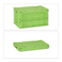 relaxdays Klappbox 60,0 l grün 58,5 x 39,5 x 32,5 cm, 1 St.