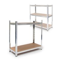 relaxdays Schwerlastregal 10019041_0 silber 90,0 x 41,0 x 180,0 cm