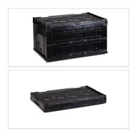 relaxdays Klappbox 60,0 l schwarz 58,5 x 39,5 x 32,5 cm, 1 St.