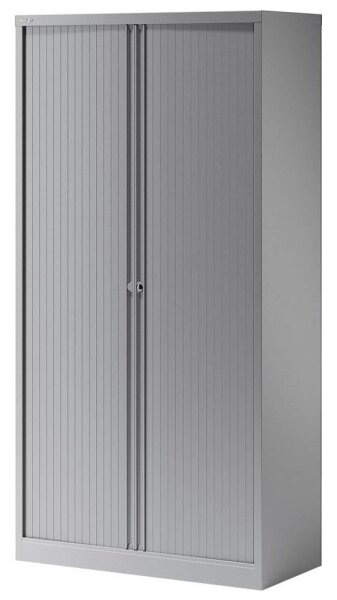 BISLEY Essentials Rollladenschrank silber 4 Fachböden 100,0 x 47,0 x 197,0 cm
