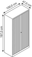 BISLEY Essentials Rollladenschrank silber 4...