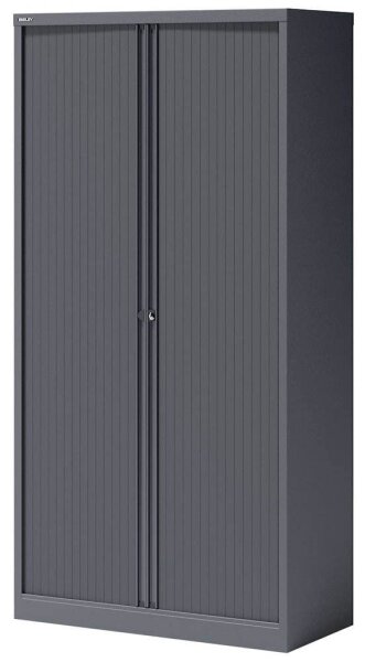 BISLEY Essentials Rollladenschrank anthrazit 4 Fachböden 100,0 x 47,0 x 197,0 cm