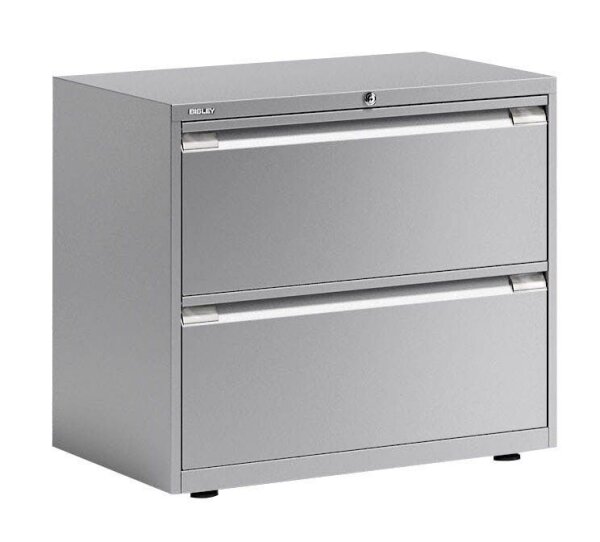 BISLEY Essentials Hängeregistraturschrank silber 2 Schubladen 80,0 x 47,0 x 69,3 cm, 1 St.