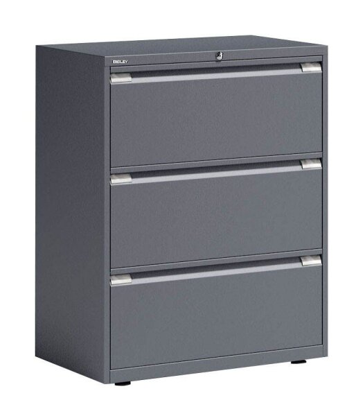 BISLEY Essentials Hängeregistraturschrank anthrazit 3 Schubladen 80,0 x 47,0 x 100,0 cm, 1 St.