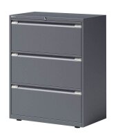 BISLEY Essentials Hängeregistraturschrank anthrazit 3 Schubladen 80,0 x 47,0 x 100,0 cm, 1 St.