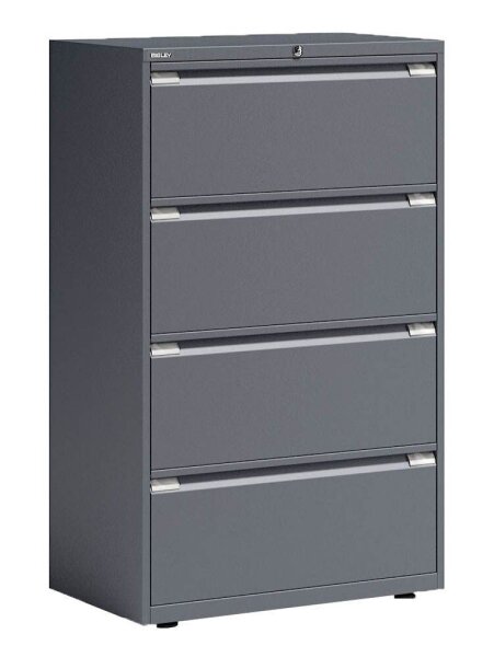 BISLEY Essentials Hängeregistraturschrank anthrazit 4 Schubladen 80,0 x 47,0 x 130,0 cm, 1 St.