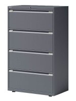 BISLEY Essentials Hängeregistraturschrank anthrazit 4 Schubladen 80,0 x 47,0 x 130,0 cm, 1 St.
