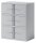 BISLEY Schließfachschrank Essentials lichtgrau YELD0810645, 6 Schließfächer 80,0 x 47,0 x 100,0 cm