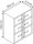 BISLEY Schließfachschrank Essentials anthrazit YELD0810634, 6 Schließfächer 80,0 x 47,0 x 100,0 cm