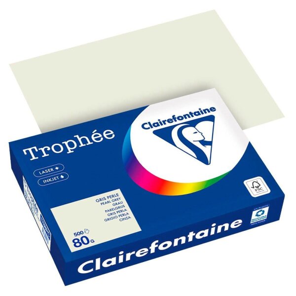Clairefontaine Kopierpapier Trophée grau DIN A4 80 g/qm 500 Blatt