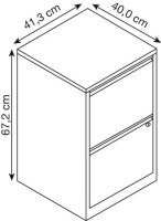 BISLEY Home Hängeregistraturschrank silber 2...