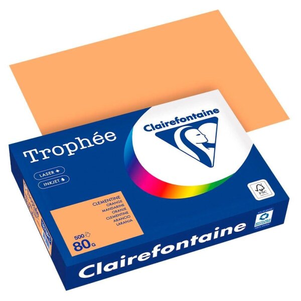 Clairefontaine Kopierpapier Trophée mandarin DIN A4 80 g/qm 500 Blatt