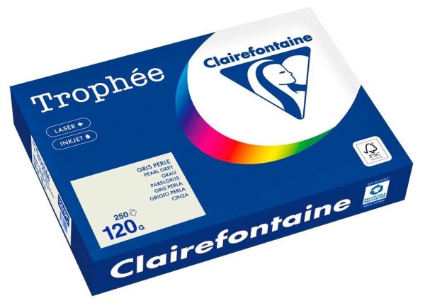 Clairefontaine Kopierpapier Trophée grau DIN A4 120 g/qm 250 Blatt