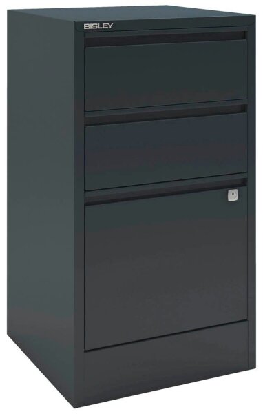 BISLEY Home Hängeregistraturschrank anthrazit 3 Schubladen 41,3 x 40,0 x 67,2 cm, 1 St.