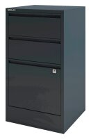 BISLEY Home Hängeregistraturschrank anthrazit 3 Schubladen 41,3 x 40,0 x 67,2 cm, 1 St.