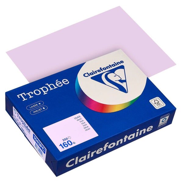 Clairefontaine Kopierpapier Trophée lila DIN A4 160 g/qm 250 Blatt
