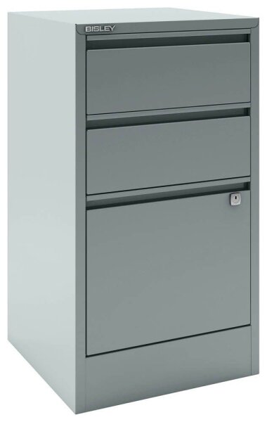 BISLEY Home Hängeregistraturschrank silber 3 Schubladen 41,3 x 40,0 x 67,2 cm, 1 St.