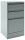 BISLEY Home Hängeregistraturschrank silber 3 Schubladen 41,3 x 40,0 x 67,2 cm, 1 St.
