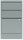 BISLEY Home Hängeregistraturschrank silber 3 Schubladen 41,3 x 40,0 x 67,2 cm, 1 St.