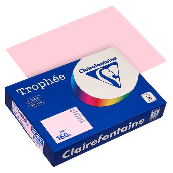 Clairefontaine Kopierpapier Trophée rosa DIN A4 160 g/qm 250 Blatt
