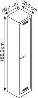 BISLEY LIGHT Spind lichtgrau GL04S1645, 1...
