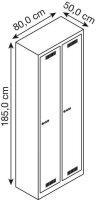 BISLEY LIGHT Spind lichtgrau GL08D1645, 2...