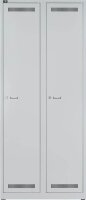 BISLEY LIGHT Spind lichtgrau GL08D1645, 2 Schließfächer 80,0 x 50,0 x 185,0 cm