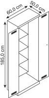 BISLEY LIGHT Putzmittelschrank GL06AZ-245 GL06AZ645 lichtgrau 4 Fachböden 60,0 x 50,0 x 185,0 cm, aufgebaut, 1 St.