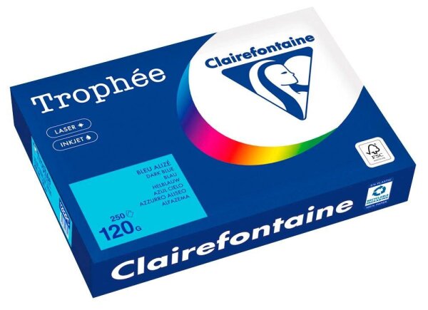 Clairefontaine Kopierpapier Trophée blau DIN A4 120 g/qm 250 Blatt