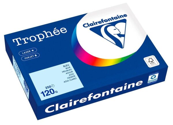 Clairefontaine Kopierpapier Trophée hellblau DIN A4 120 g/qm 250 Blatt