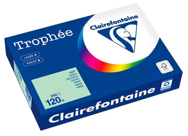 Clairefontaine Kopierpapier Trophée hellgrün DIN A4 120 g/qm 250 Blatt