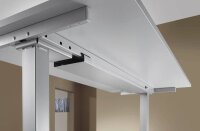 HAMMERBACHER VXDSM16 elektrisch höhenverstellbarer Schreibtisch eiche rechteckig, T-Fuß-Gestell silber 160,0 x 80,0 cm