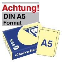 Clairefontaine Kopierpapier Trophée gelb DIN A5 80...