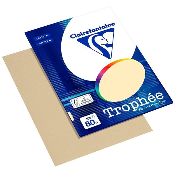 Clairefontaine Kopierpapier Trophée chamois DIN A4 80 g/qm 100 Blatt