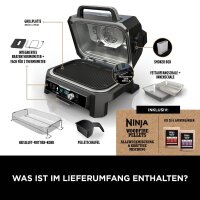 NINJA® Elektrogrill Woodfire Pro Connect XL OG901EU 1.700 W 57,0 x 51,0 x 41,0 cm, 1 St.