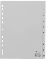 DURABLE Ordnerregister DIN A4 Vollformat 1-10 grau...