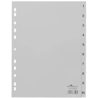 DURABLE Ordnerregister DIN A4 Vollformat 1-12 grau...