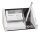 WEDO Schreibtisch-Organizer Exklusiv glasklar/schwarz Acryl 4 Fächer 16,4 x 9,7 x 8,9 cm