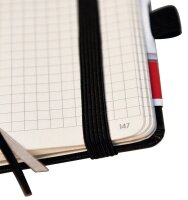 BRUNNEN Notizbuch KOMPAGNON DIN A4 kariert, schwarz Hardcover 192, davon 16 zum Heraustrennen Seiten, 1 St.