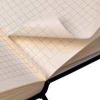 BRUNNEN Notizbuch KOMPAGNON DIN A4 kariert, schwarz Hardcover 192, davon 16 zum Heraustrennen Seiten, 1 St.