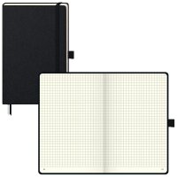 BRUNNEN Notizbuch KOMPAGNON ca. DIN A5 kariert, schwarz...