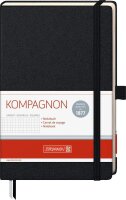 BRUNNEN Notizbuch KOMPAGNON ca. DIN A5 kariert, schwarz...