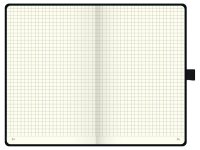 BRUNNEN Notizbuch KOMPAGNON ca. DIN A5 kariert, schwarz Hardcover 192, davon 16 zum Heraustrennen Seiten, 1 St.