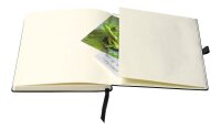 BRUNNEN Notizbuch KOMPAGNON ca. DIN A5 kariert, schwarz Hardcover 192, davon 16 zum Heraustrennen Seiten, 1 St.