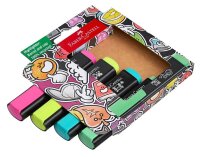 FABER-CASTELL Graffiti Textmarker farbsortiert, 4 St.  ( 254690 )