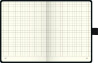 BRUNNEN Notizbuch KOMPAGNON ca. DIN A6 kariert, schwarz Hardcover 192, davon 16 zum Heraustrennen Seiten, 1 St.