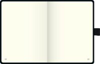 BRUNNEN Notizbuch KOMPAGNON ca. DIN A6 blanko, schwarz Hardcover 192, davon 16 zum Heraustrennen Seiten, 1 St.