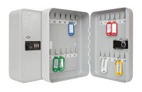 WEDO Schlüsselkasten lichtgrau mit 24 Haken, Zahlenschloss, 18,6 x 9,4 x 25,0 cm, 1 St.